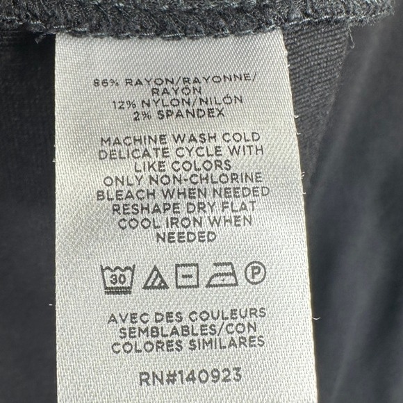 Loft Ribbed A Line Midi Dress size 4 Black - Picture 3 of 7